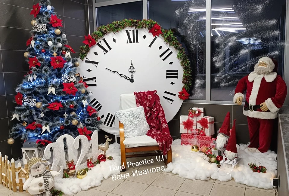 Коледен фотокът-часовник